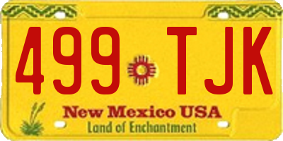NM license plate 499TJK