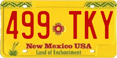 NM license plate 499TKY