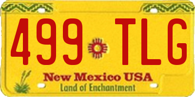 NM license plate 499TLG