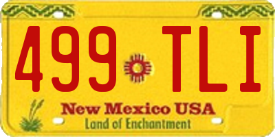 NM license plate 499TLI