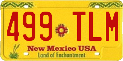 NM license plate 499TLM