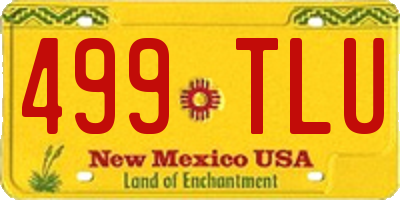 NM license plate 499TLU