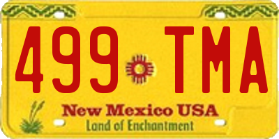 NM license plate 499TMA