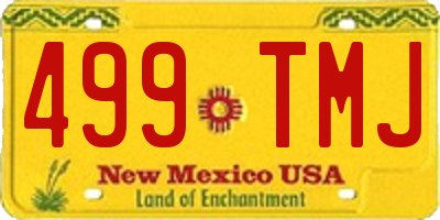 NM license plate 499TMJ