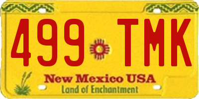 NM license plate 499TMK