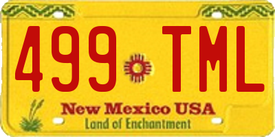 NM license plate 499TML