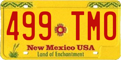 NM license plate 499TMO