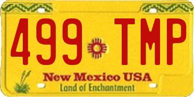NM license plate 499TMP