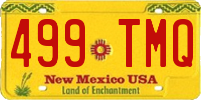 NM license plate 499TMQ