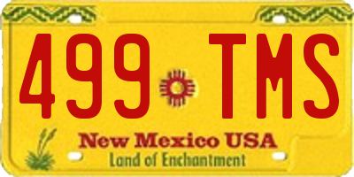 NM license plate 499TMS