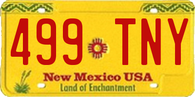 NM license plate 499TNY