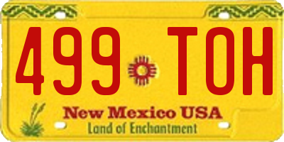 NM license plate 499TOH