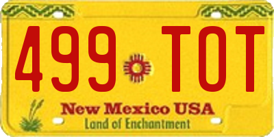 NM license plate 499TOT