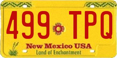 NM license plate 499TPQ