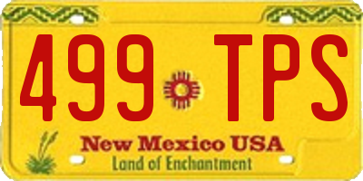 NM license plate 499TPS