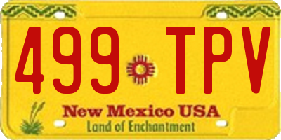 NM license plate 499TPV