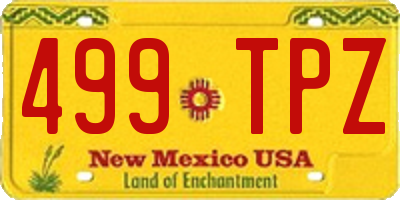 NM license plate 499TPZ