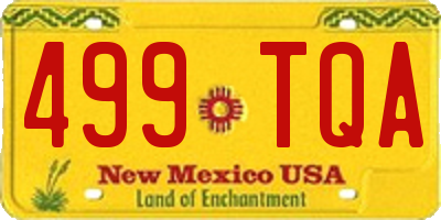 NM license plate 499TQA
