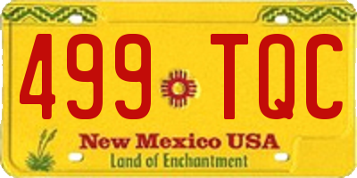 NM license plate 499TQC