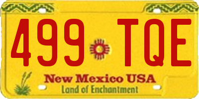 NM license plate 499TQE