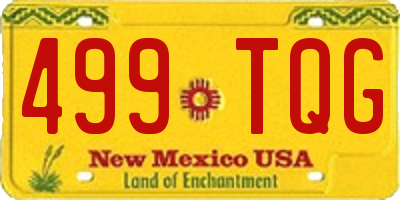NM license plate 499TQG