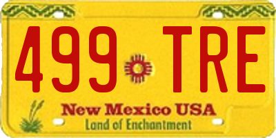 NM license plate 499TRE