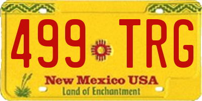 NM license plate 499TRG