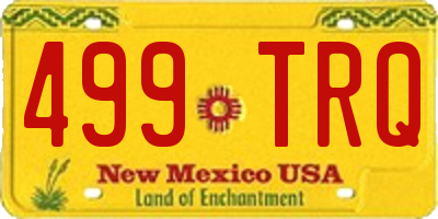 NM license plate 499TRQ