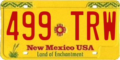 NM license plate 499TRW