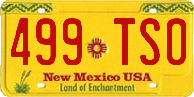 NM license plate 499TSO