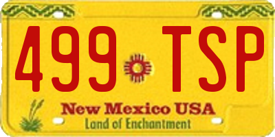 NM license plate 499TSP