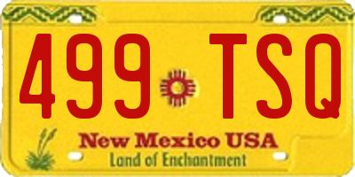 NM license plate 499TSQ