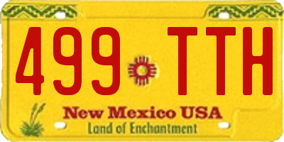 NM license plate 499TTH