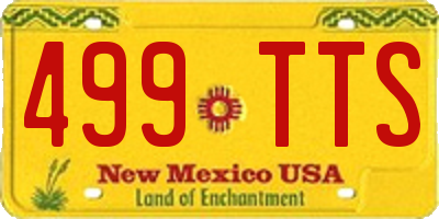 NM license plate 499TTS