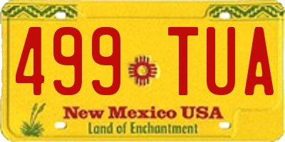 NM license plate 499TUA