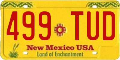 NM license plate 499TUD