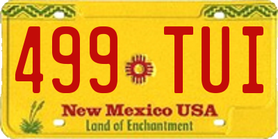 NM license plate 499TUI