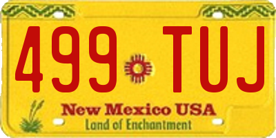 NM license plate 499TUJ