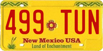 NM license plate 499TUN