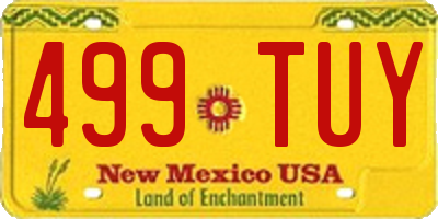 NM license plate 499TUY