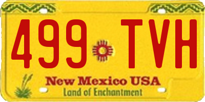 NM license plate 499TVH