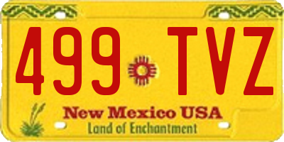 NM license plate 499TVZ