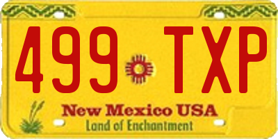 NM license plate 499TXP