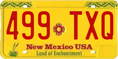NM license plate 499TXQ
