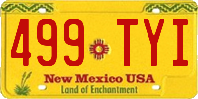 NM license plate 499TYI
