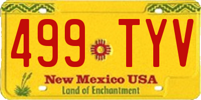 NM license plate 499TYV