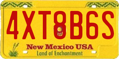 NM license plate 4XT8B6S