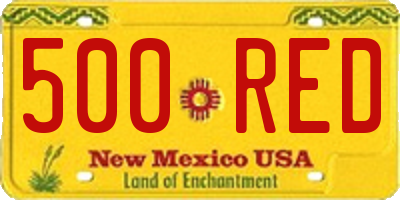 NM license plate 500RED
