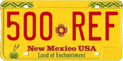 NM license plate 500REF