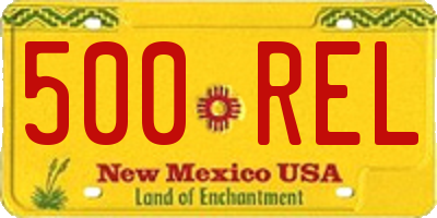 NM license plate 500REL